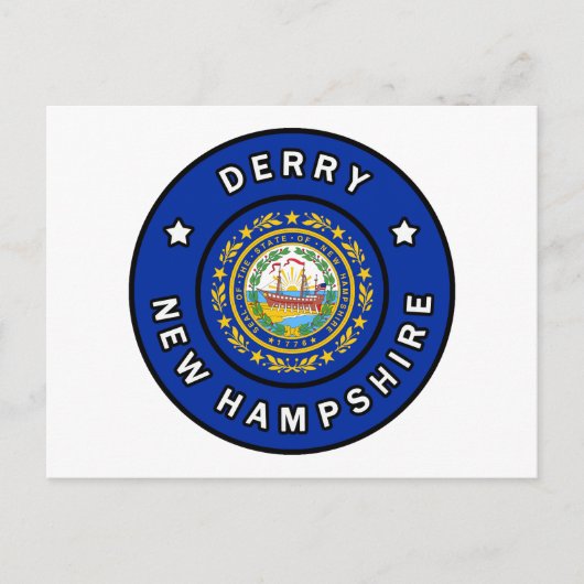 Derry New Hampshire Postkarte (Vorderseite)