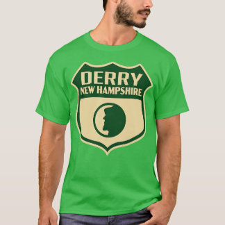 Derry New Hampshire Retro Shield Green T-Shirt