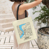 Derry, Northern Ireland City Map Tote Bag Tragetasche