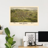 Derry Station, PA Panoramic Map - 1900 Poster (Heimbüro)