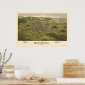 Derry Station, PA Panoramic Map - 1900 Poster (Küche)