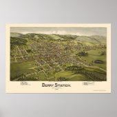 Derry Station, PA Panoramic Map - 1900 Poster (Vorne)