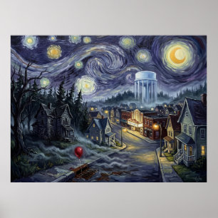 Derry Sternenhimmel-Horrorslandschaft Poster
