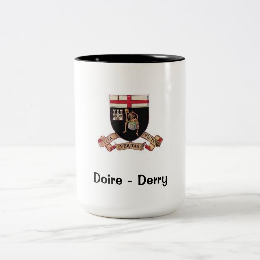 Derry Wappen - Kaffee-Tasse Zweifarbige Tasse (Mittel)