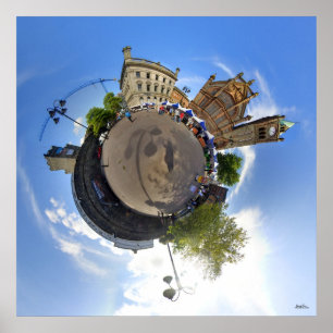 Derrys ummauerter Stadt-Markt Poster