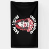 Derselbe Circus Different Clown Anti Kamala 2024 Banner (Vertikal)