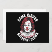 Derselbe Circus Different Clown Anti Kamala 2024 Einladung (Vorne/Hinten)