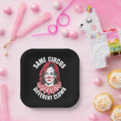 Derselbe Circus Different Clown Anti Kamala 2024 Pappteller (Party)