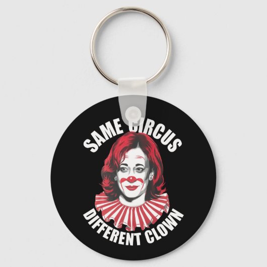 Derselbe Circus Different Clown Anti Kamala 2024 Schlüsselanhänger (Vorderseite)