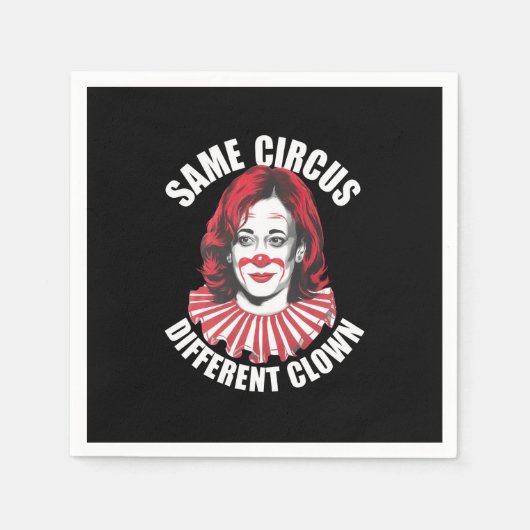 Derselbe Circus Different Clown Anti Kamala 2024 Serviette (Vorderseite)