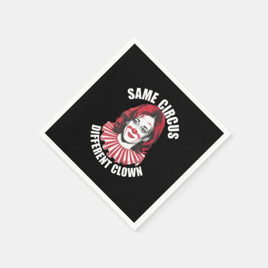 Derselbe Circus Different Clown Anti Kamala 2024 Serviette (Ecke)