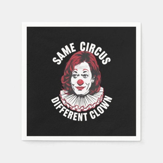 Derselbe Circus Different Clown Anti Kamala 2024 Serviette (Vorderseite)