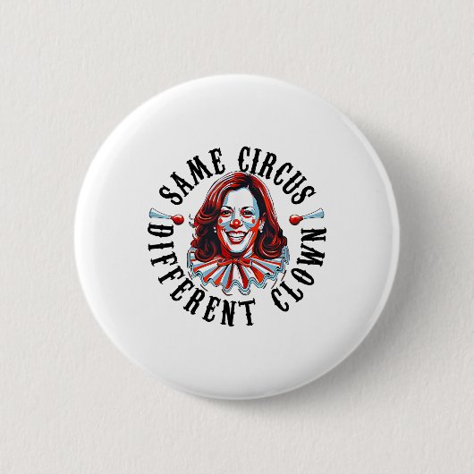 Derselbe Circus Different Clown Funny Kamala Harri Button (Vorderseite)