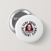 Derselbe Circus Different Clown Funny Kamala Harri Button (Vorne & Hinten)