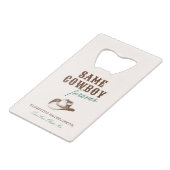 Derselbe Cowboy Forever Bachelorette Wochenende Geldbeutel Flaschenöffner (Vorderseite Schrägansicht)