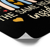 Derselbe Herz Black History Month Boho Rainbow Poster (Ecke)