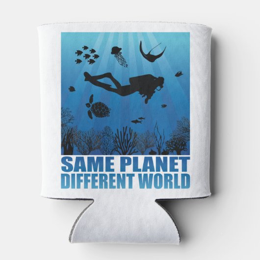 Derselbe Planet Anderer World Scuba Diver Dosenkühler (Rückseite)