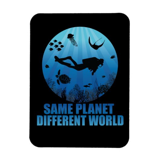 Derselbe Planet Anderer World Scuba Diver Magnet (Vertikal)