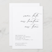 Derselbe Zeitpunkt Neuer Ort Neuer Zeitpunkt Änder Einladung (Vorne/Hinten)