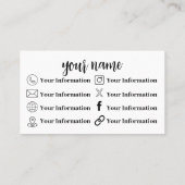 Derset Cactus + Blume Business Card Visitenkarte (Rückseite)