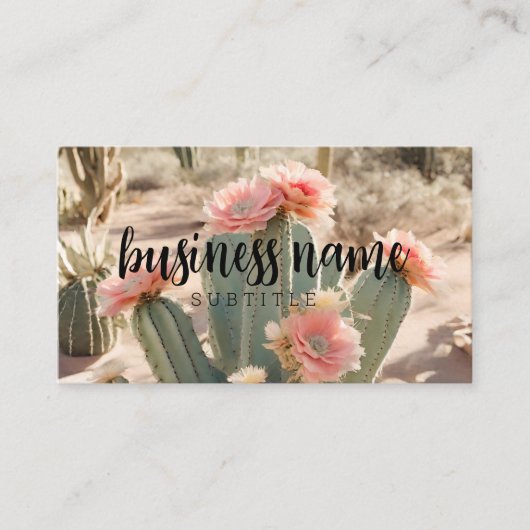 Derset Cactus + Blume Business Card Visitenkarte (Vorderseite)