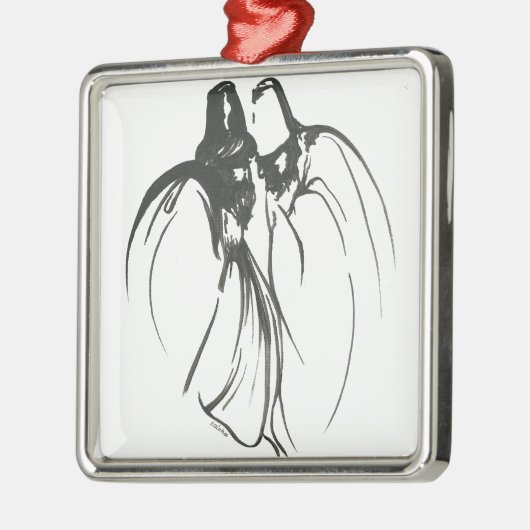 Dervous mystical brutherhood line Zeichnend in Bla Silbernes Ornament (Links)