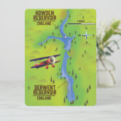 Derwent & Howden Reservoirs Kartenplakat (Stehend Vorderseite)