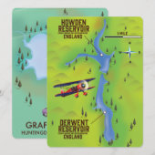Derwent & Howden Reservoirs Kartenplakat (Vorne/Hinten)