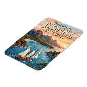 Derwent River Segelszene Australien Magnet (Linke Seite)