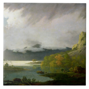 Derwent Wasser mit Skiddaw im Abstand, c.1795 Fliese