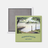 Derwent Water Keswick England Aquarellmalerei Magnet (Vorderseite/Rückseite)