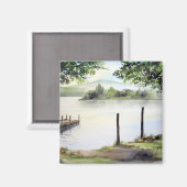 Derwent Water Keswick England Aquarellmalerei Magnet (Vorderseite/Rückseite)