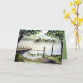 Derwent Water, Lake District, England Karte (Gelbe Blume)