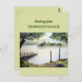 Derwentwater in Keswick, Lake District Malerei Postkarte (Vorne/Hinten)