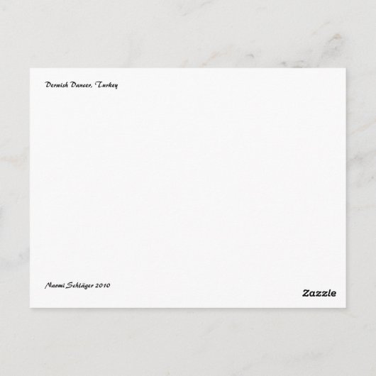 Derwish Danser Postkarte (Rückseite)