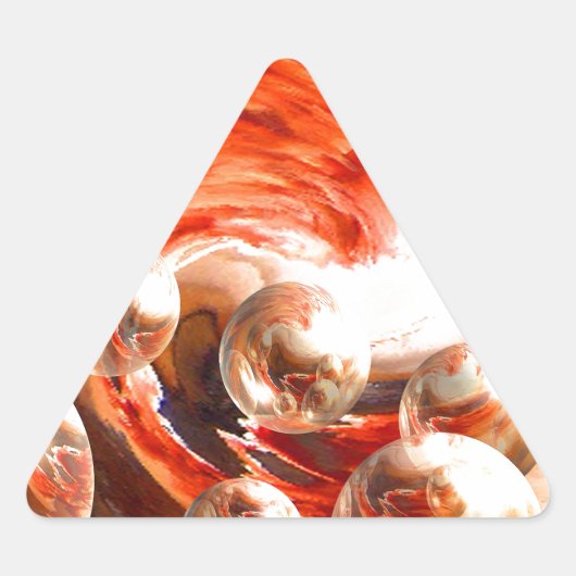 Derzeit Abstrakt Dreieckiger Aufkleber (Vorderseite)