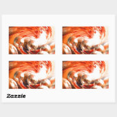 Derzeit Abstrakt Rechteckiger Aufkleber (Blatt)