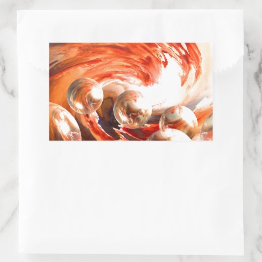 Derzeit Abstrakt Rechteckiger Aufkleber (Tasche)