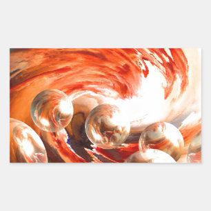 Derzeit Abstrakt Rechteckiger Aufkleber