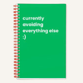 Derzeit alles andere vermeiden notizblock (Vorderseite)