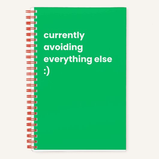 Derzeit alles andere vermeiden notizblock (Vorderseite)