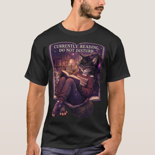 Derzeit am lesen, nicht stören T-Shirt (Vorderseite)