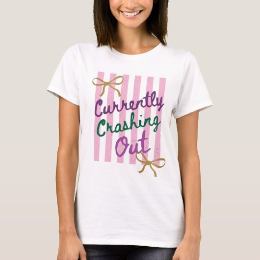 Derzeit Crashing Out Shirt, Coquette Bow T-Shirt (Vorderseite)