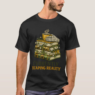 Derzeit der Realität entfliehend Vintage-Skelett-B T-Shirt