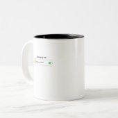 Derzeit im Flugmodus Zweifarbige Tasse (Vorderseite Links)