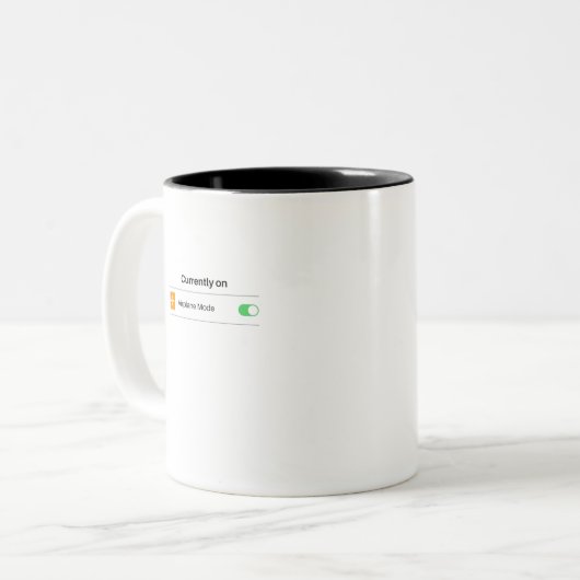 Derzeit im Flugmodus Zweifarbige Tasse (Vorderseite Links)