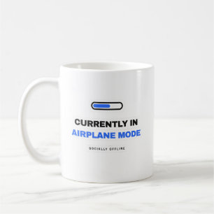 Derzeit im Flugzeugmodus Lustiger Becher Kaffeetasse