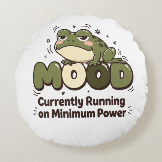 Derzeit läuft auf Minimum Power Frog Tee Rundes Kissen