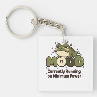 Derzeit läuft auf Minimum Power Frosch T-Shirt Schlüsselanhänger