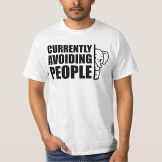 Derzeit Menschen meidender minimalistischer Introv T-Shirt